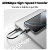 Cáp sạc nhanh USB Type‑C to C 240W PD iOS, nam châm từ tính, truyền dữ liệu, ngắn, phù hợp Pin dự phòng điện thoại – 69.000₫ 9