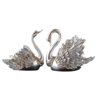 Cặp Tượng Thiên Nga Trắng Bạc Decor - Đồ Trang Trí Nhà Cửa Hiện Đại Cao Cấp, Giá Ưu Đãi 143k