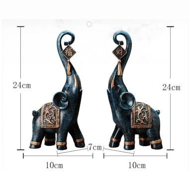 Cặp Tượng Voi Tài Lộc May Mắn - Trang Trí Nhà Cửa Phong Cách Bắc Âu, Quà Tặng Tân Gia 215k 3