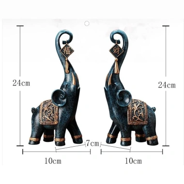 Cặp Tượng Voi Tài Lộc May Mắn - Trang Trí Nhà Cửa Phong Cách Bắc Âu, Quà Tặng Tân Gia 215k 9