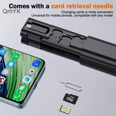 Cáp USB C PD60W sạc nhanh 15W cho iPhone 15 Pro Max – Hộp lưu trữ đa chức năng 5
