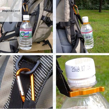 Carabiner Chai Nước 2 Chiếc Khóa Móc Giá Đỡ - Bền cho Cắm Trại, Đi Bộ - Giá 38,940₫