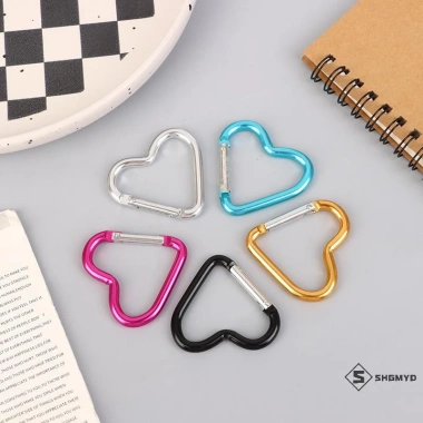 Carabiner Hợp Kim Nhôm Hình Trái Tim 1 Cái - Móc Chìa Khóa, Kẹp Đa Năng Cho Du Lịch và Ngoài Trời 2