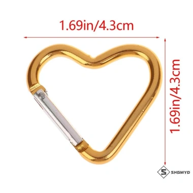 Carabiner Hợp Kim Nhôm Hình Trái Tim 1 Cái - Móc Chìa Khóa, Kẹp Đa Năng Cho Du Lịch và Ngoài Trời 6