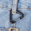 Carabiner tam giác hợp kim nhôm 3 chiếc - Kẹp ba lô đa năng, khóa đi bộ đường dài, móc cắm trại Mini 4