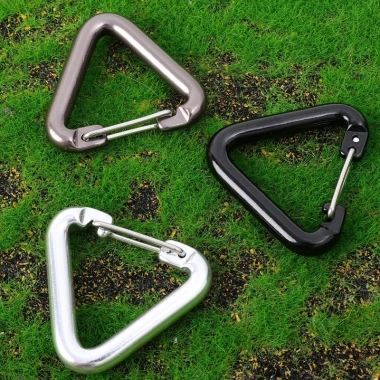 Carabiner tam giác hợp kim nhôm 3 chiếc - Kẹp ba lô đa năng, khóa đi bộ đường dài, móc cắm trại Mini
