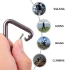 Carabiner tam giác hợp kim nhôm 3 chiếc - Kẹp ba lô đa năng, khóa đi bộ đường dài, móc cắm trại Mini 9