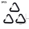 Carabiner tam giác hợp kim nhôm 3 chiếc - Kẹp ba lô đa năng, khóa đi bộ đường dài, móc cắm trại Mini 10