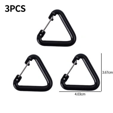 Carabiner tam giác hợp kim nhôm 3 chiếc - Kẹp ba lô đa năng, khóa đi bộ đường dài, móc cắm trại Mini 10 Carabiner tam giác hợp kim nhôm 3 chiếc - Kẹp ba lô đa năng, khóa đi bộ đường dài, móc cắm trại Mini 10