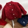 Cardigan Len Thừng Đỏ Tết Bé 6-16kg - Form Vừa, Mềm Mại, Giảm Giá 279k 2