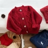 Cardigan Len Thừng Đỏ Tết Bé 6-16kg - Form Vừa, Mềm Mại, Giảm Giá 279k 6