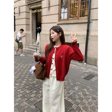Cardigan Nữ Nơ Chi Tiết Dệt Kim 2.026 Xuân Thu – Top Giả Hai Mảnh, Áo Len Dài Tay, Áo Khoác Ngoài Giá Ưu Đãi 175.500₫