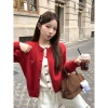 Cardigan Nữ Nơ Chi Tiết Dệt Kim 2.026 Xuân Thu – Top Giả Hai Mảnh, Áo Len Dài Tay, Áo Khoác Ngoài Giá Ưu Đãi 175.500₫ 4