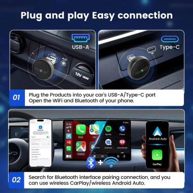 Carlinkit Mini Ultra USB-A CarPlay Android Auto - Chuyển đổi có dây sang không dây, Plug & Play, OTA cập nhật 2 Carlinkit Mini Ultra USB-A CarPlay Android Auto - Chuyển đổi có dây sang không dây, Plug & Play, OTA cập nhật 2