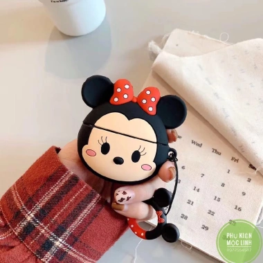 Case silicon AirPods 1/2/Pro/3 Mickey Mouse kèm móc tay, vỏ bọc i100, chỉ 12.900₫ 7