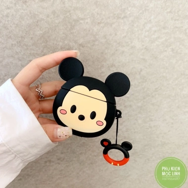Case silicon AirPods 1/2/Pro/3 Mickey Mouse kèm móc tay, vỏ bọc i100, chỉ 12.900₫ 8
