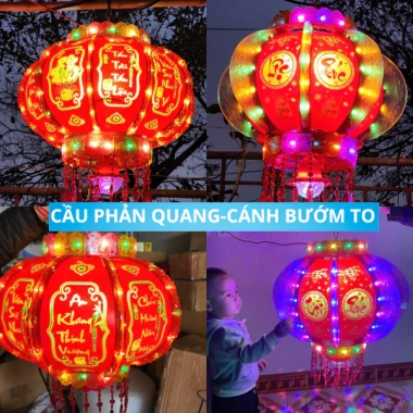 Cầu điện tự xoay 360 độ - Đèn lồng cánh bướm phản quang tự quay 360 độ, bảo hành 12 tháng, giảm giá 235.000₫