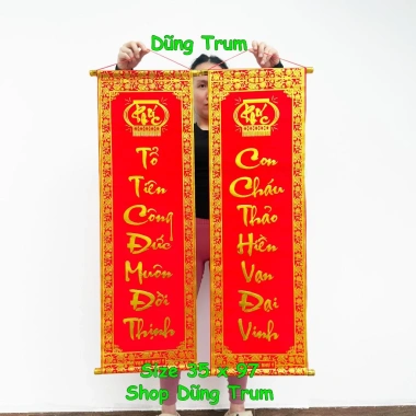 Câu Đối Đỏ Cặp Liễn Trang Trí Tết 79cm-97cm Số Đẹp Thần Tài - Giá Ưu Đãi 68k 3