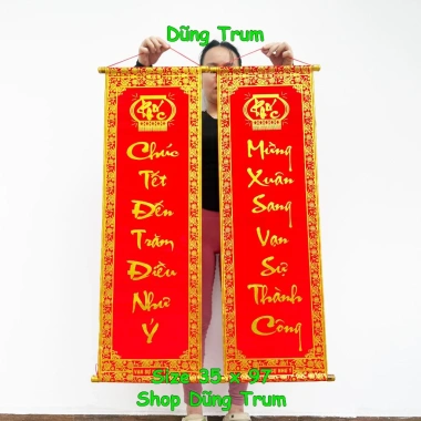 Câu Đối Đỏ Cặp Liễn Trang Trí Tết 79cm-97cm Số Đẹp Thần Tài - Giá Ưu Đãi 68k 4