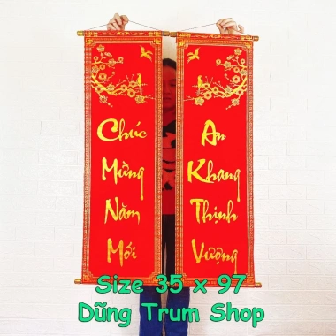 Câu Đối Đỏ Cặp Liễn Trang Trí Tết 79cm-97cm Số Đẹp Thần Tài - Giá Ưu Đãi 68k 8