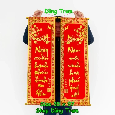 Câu Đối Đỏ Cặp Liễn Trang Trí Tết 79cm-97cm Số Đẹp Thần Tài - Giá Ưu Đãi 68k 10