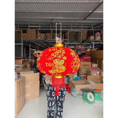 Cầu Nhung 3D Siêu Dày Cao Cấp - In Kim Tuyến Chìm - Trang Trí Tết Đỏ 140k