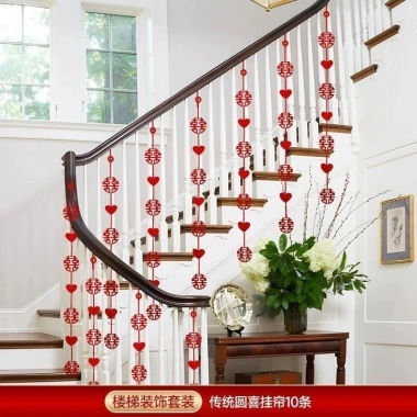 Cầu thang lan can trang trí đám cưới - Phù hợp nam nữ, hoa treo, giá ưu đãi 99.396₫ 10