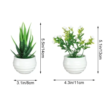 Cây Bonsai Nhân Tạo Mini UFANSM - Trang Trí Bàn Làm Việc, Văn Phòng, Giá Ưu Đãi 35.964 VND 2