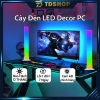 Cây Đèn LED RGB 22cm Trang Trí PC Ô Tô & Phòng – Điều Khiển Giọng Nói, Dây Pin, 99.000₫