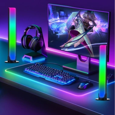 Cây Đèn LED RGB 22cm Trang Trí PC Ô Tô & Phòng – Điều Khiển Giọng Nói, Dây Pin, 99.000₫