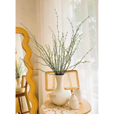 Cây giả Cành Lộc non 1m cao cấp - Trang trí phòng khách sang trọng, đẹp mắt, giá 33.900₫ 8