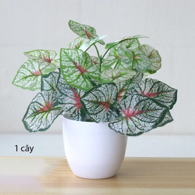 Cây giả decor 34cm 7 nhánh lá nhựa, giống thật 99% - Trang trí nội thất 17.200đ