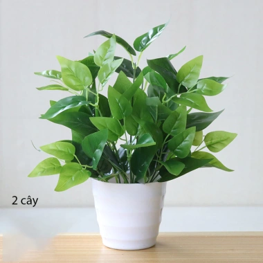 Cây giả decor 34cm 7 nhánh lá nhựa, giống thật 99% - Trang trí nội thất 17.200đ