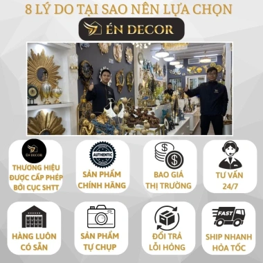 Cây giả decor LED ÉN DECOR tán cây dày dặn, trang trí thác khói, phong thuỷ an nhiên