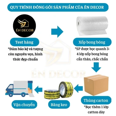 Cây giả decor LED ÉN DECOR tán cây dày dặn, trang trí thác khói, phong thuỷ an nhiên