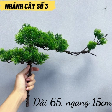 Cây giả gắn kệ đèn LED, thân mềm dễ uốn, phụ kiện trang trí tượng gốm, chỉ 92.000₫