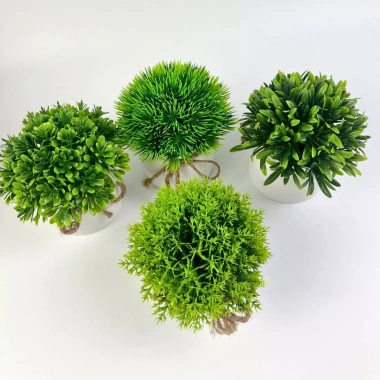 Cây giả mini thắt nơ - Trang trí decor nhà cửa, chậu cây giả, giá chỉ 15.000 VND 3