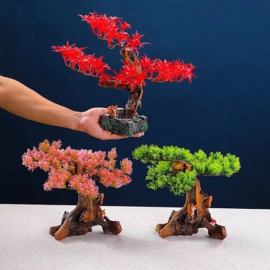 Cây giả trang trí món ăn - Cây tùng, san hô & hoa đào giả, phù hợp cho sashimi, giảm giá 21% chỉ 75.000₫ 4