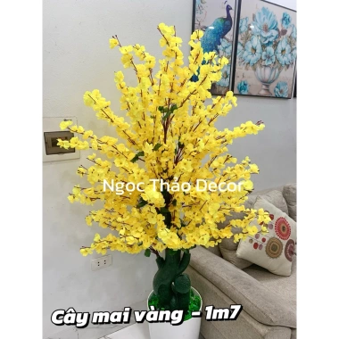Cây hoa đào và hoa mai giả trang trí Tết, decor, giảm 22 phần trăm chỉ 849.600 đồng 4
