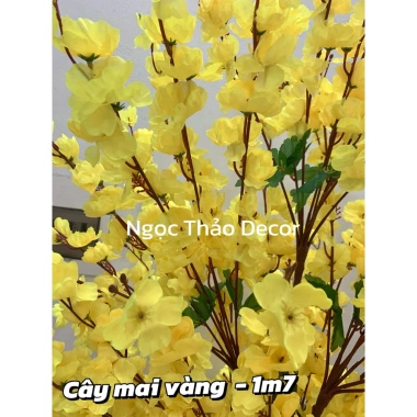 Cây hoa đào và hoa mai giả trang trí Tết, decor, giảm 22 phần trăm chỉ 849.600 đồng 5