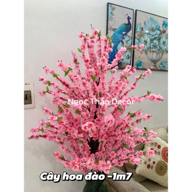 Cây hoa đào và hoa mai giả trang trí Tết, decor, giảm 22 phần trăm chỉ 849.600 đồng 7