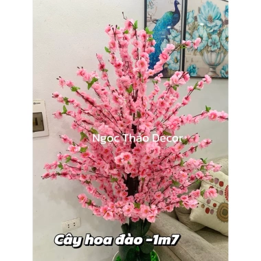 Cây hoa đào và hoa mai giả trang trí Tết, decor, giảm 22 phần trăm chỉ 849.600 đồng 8