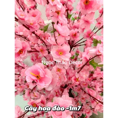 Cây hoa đào và hoa mai giả trang trí Tết, decor, giảm 22 phần trăm chỉ 849.600 đồng 9