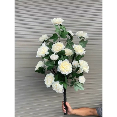 Cây hoa mẫu đơn giả thân cổ cao 100cm - Deco hoa lụa không chậu, giá ưu đãi 169k 4