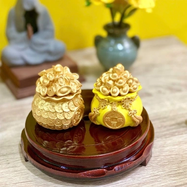 Cây Kim Tiền Hủ Vàng Mini – Cầu Tài Lộc Trang Trí Bàn Thờ Thần Tài Thổ Địa – Giá 40.000