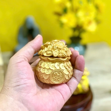 Cây Kim Tiền Hủ Vàng Mini – Cầu Tài Lộc Trang Trí Bàn Thờ Thần Tài Thổ Địa – Giá 40.000