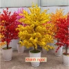 Cây Mai Đào Giả Trang Trí Tết kèm chậu, tặng dây đèn, chỉ 1.020.000, ship nhanh 5