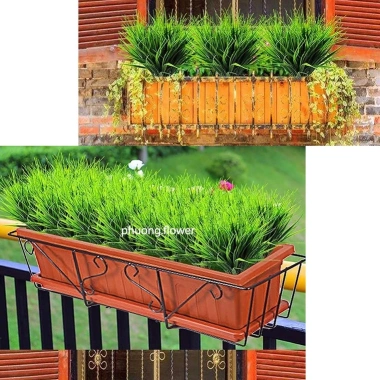 Cây nhựa giả lá lúa 7 nhánh 56 lá cao 30cm - Dùng cắm chậu, trang trí xanh, giá 13.000đ