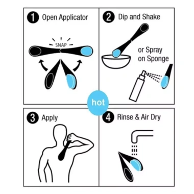 Cây Thoa Kem Lưng & Body 4 Màu - Mẫu mới, 2 đầu mút mềm mịn, dày vừa, gập gọn, chỉ 45.000đ