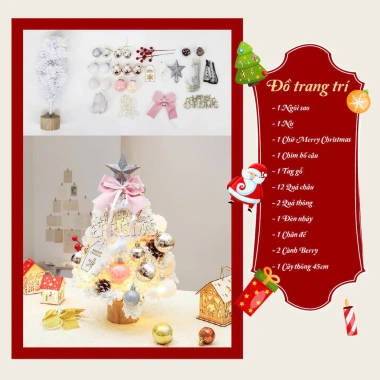 Cây Thông Mini Để Bàn Yunbang 40-60cm Kèm Đủ Phụ Kiện Giá Ưu Đãi 80,000₫